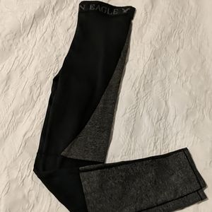 American Eagle Black and Gray Leggings